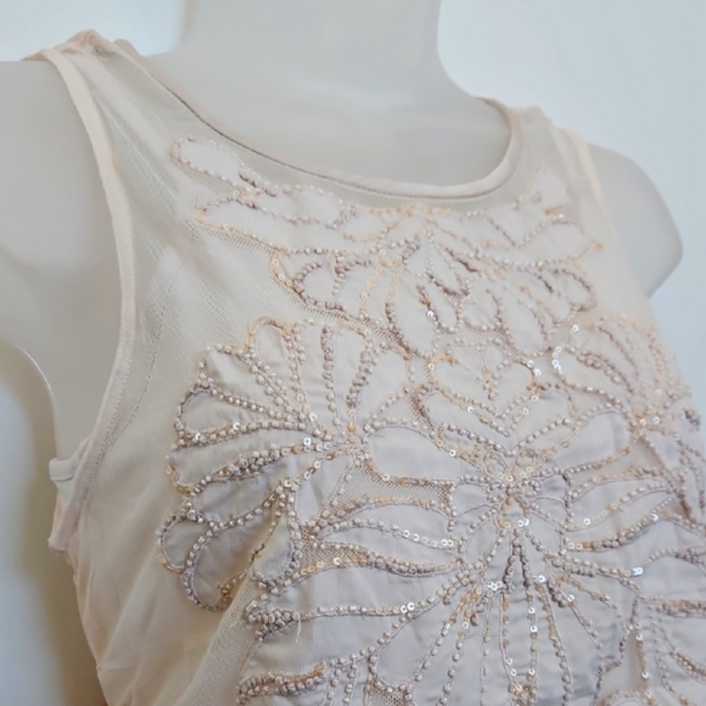 NWT White House Black Market Bead Embellished Tank Top